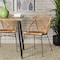 Baxton Studio Pro Modern Bohemian Natural Brown Rattan and Black Metal Dining Chair, PK2 209-2PC-12793 - alternate 1